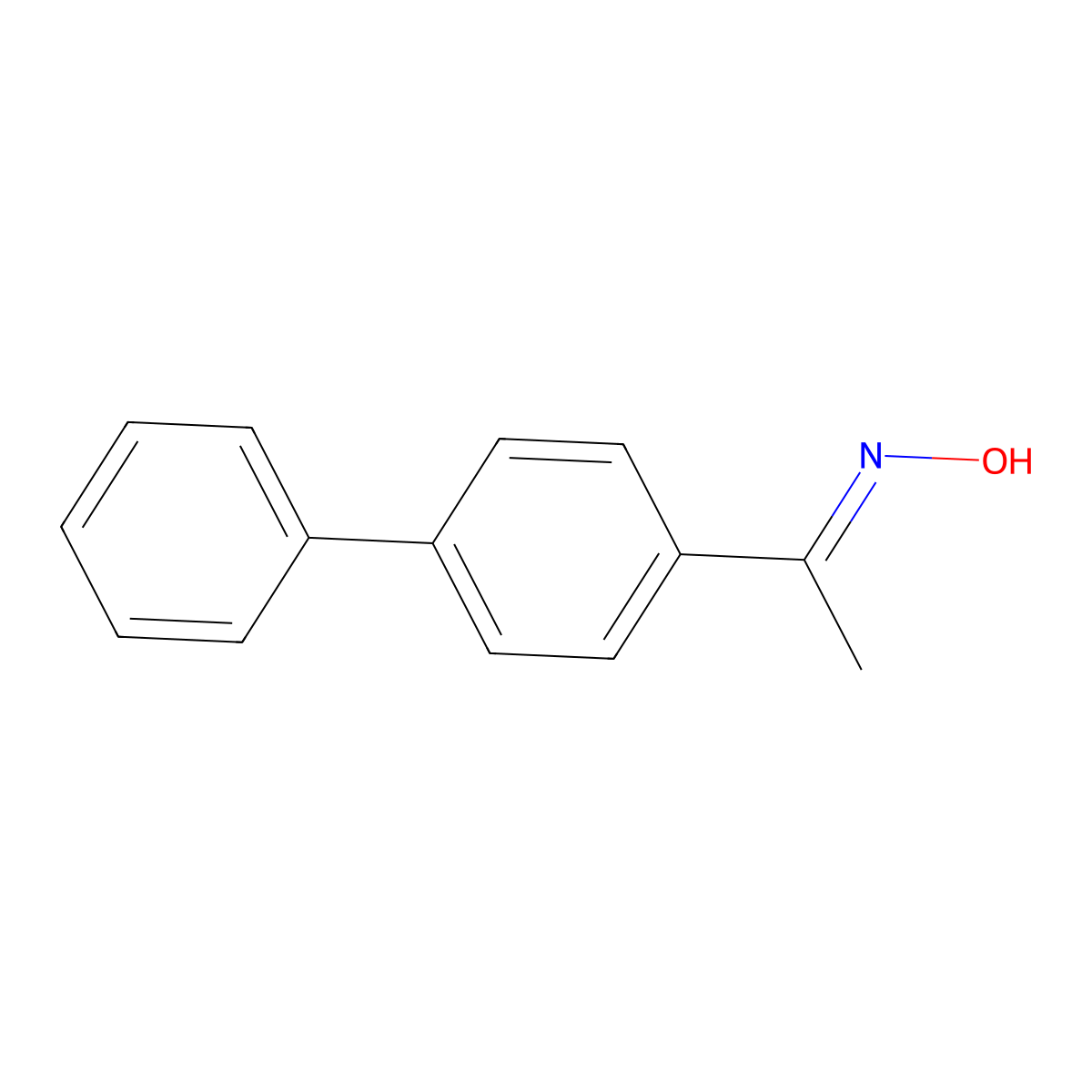 1-(Hydroxyimino)-1-(4-phenylphenyl)ethane molecular structure, CAS 75408-89-8