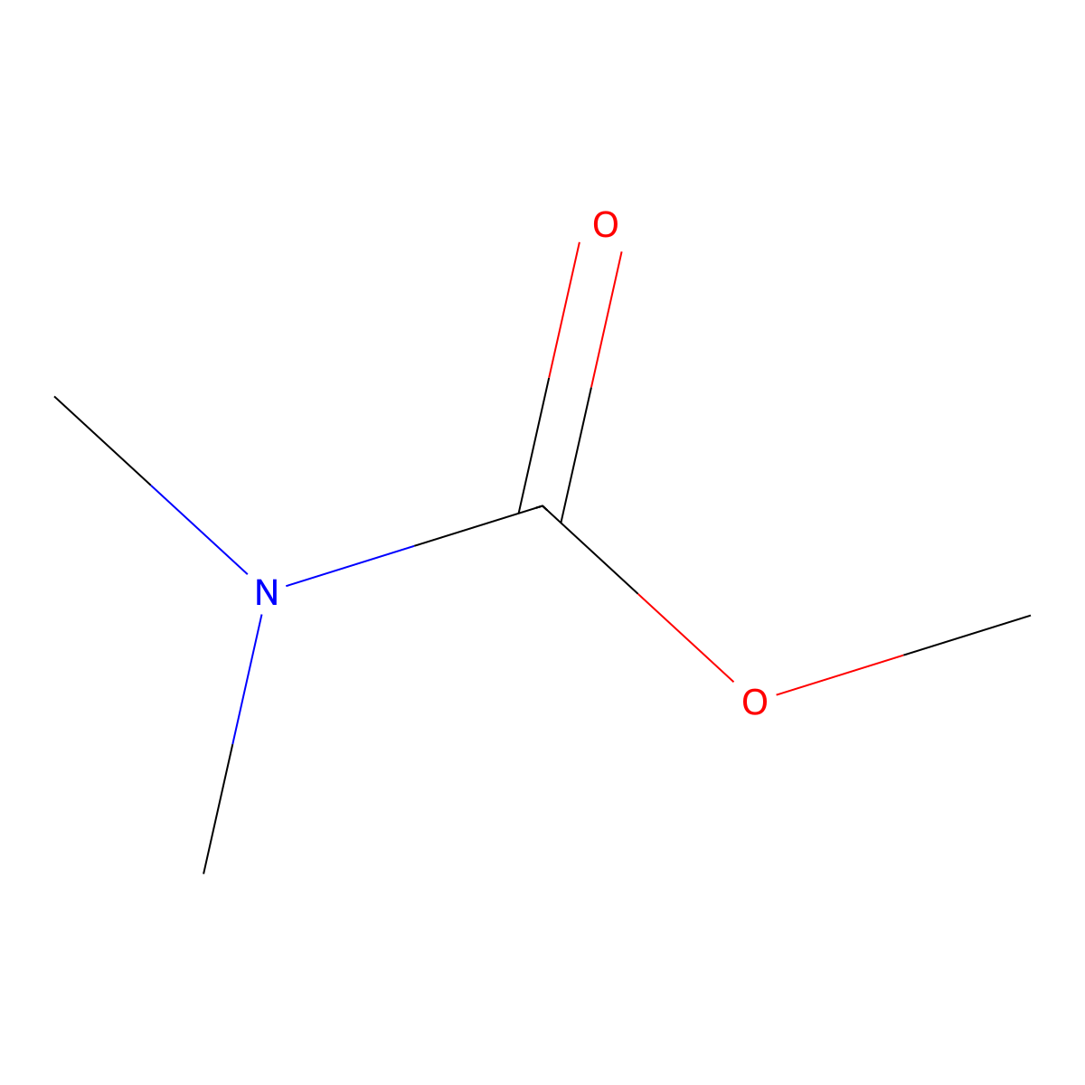 Carbamic acid, dimethyl-, methyl ester molecular structure, CAS 7541-16-4