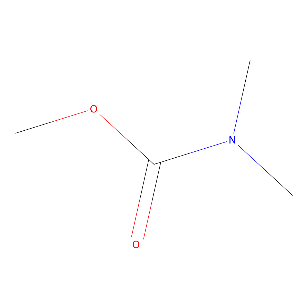 Carbamic acid, dimethyl-, methyl ester molecular structure, CAS 7541-16-4