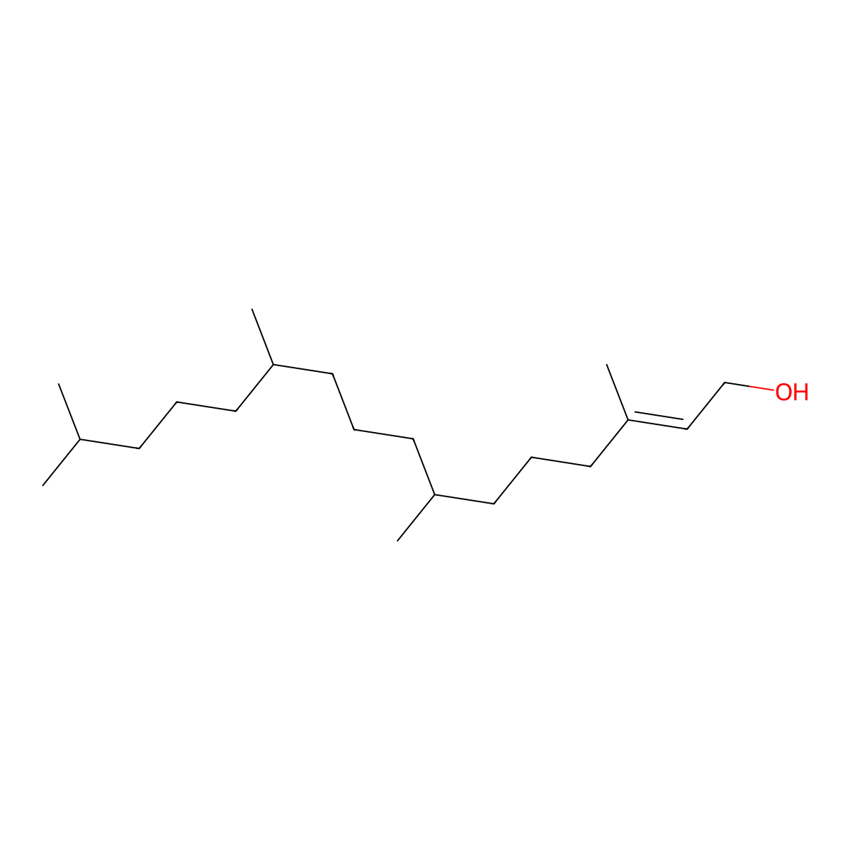 3,7,11,15-Tetramethyl-2-hexadecen-1-OL molecular structure, CAS 7541-49-3