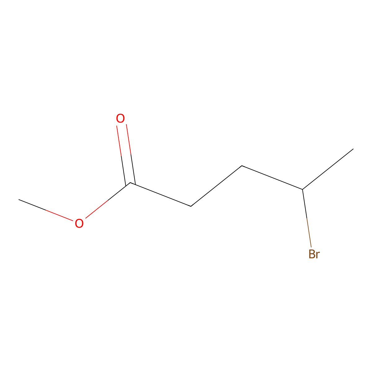Methyl 4-bromopentanoate molecular structure, CAS 75411-76-6