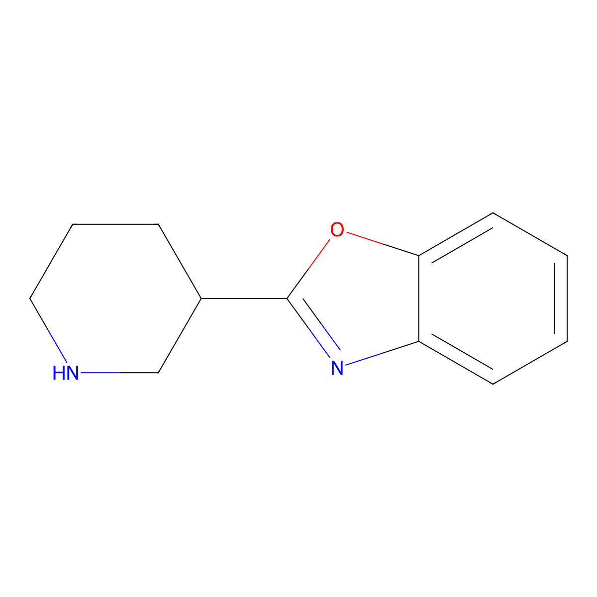 2-(Piperidin-3-yl)-1,3-benzoxazole molecular structure, CAS 754126-86-8