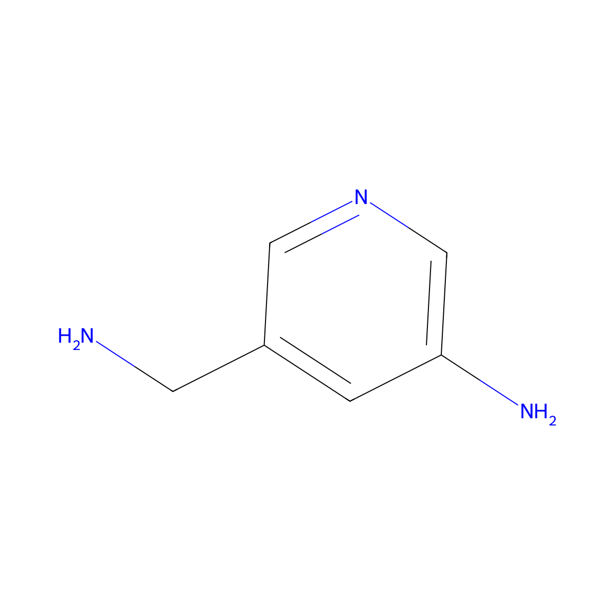 5-(Aminomethyl)pyridin-3-amine molecular structure, CAS 754129-80-1
