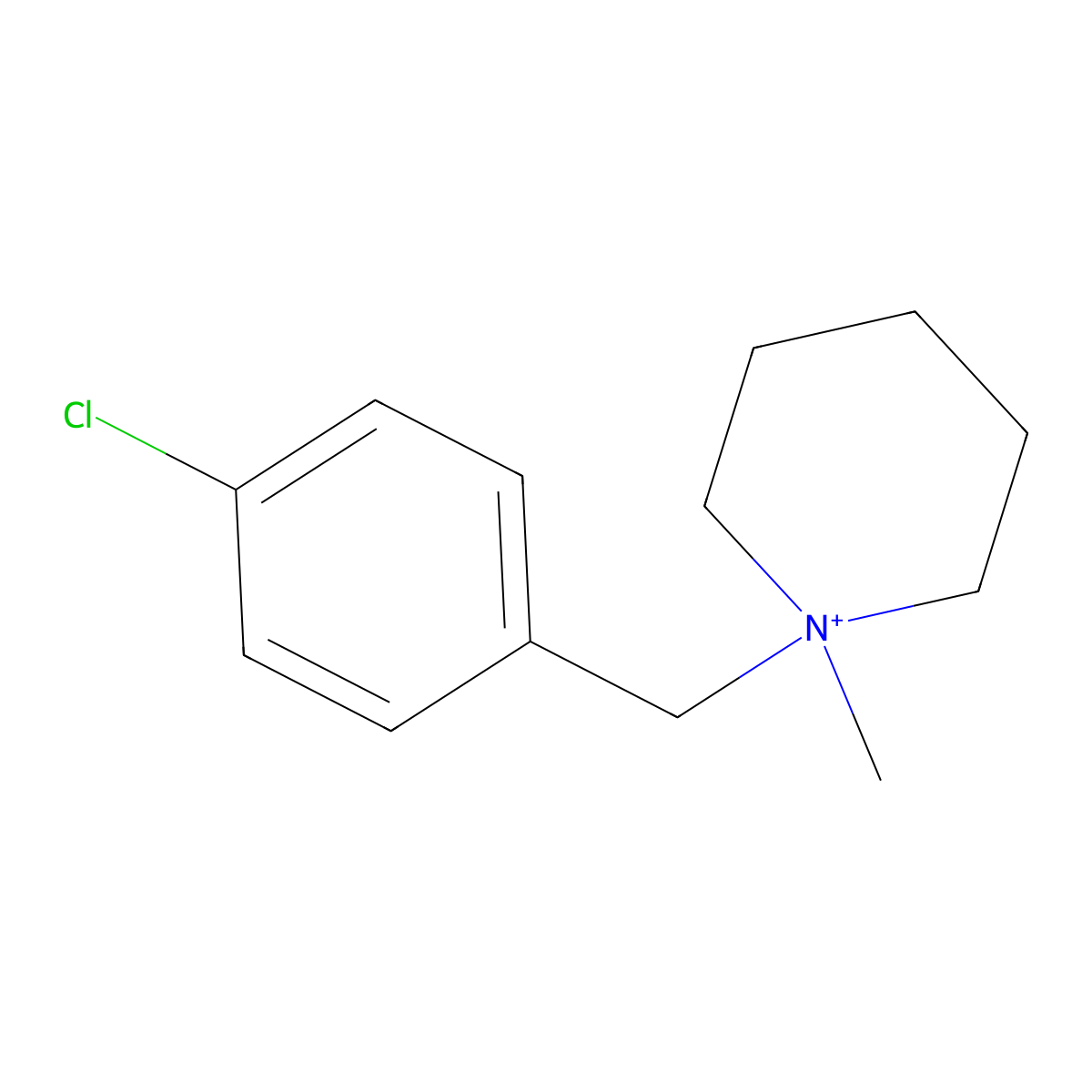 1-(4-Chlorobenzyl)-1-methylpiperidinium molecular structure, CAS 754129-85-6