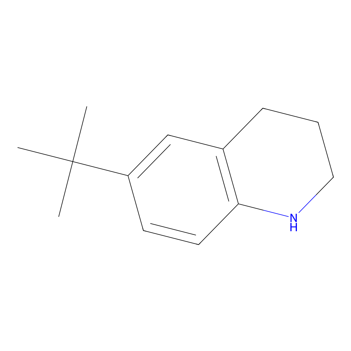 6-(tert-Butyl)-1,2,3,4-tetrahydroquinoline molecular structure, CAS 75413-98-8
