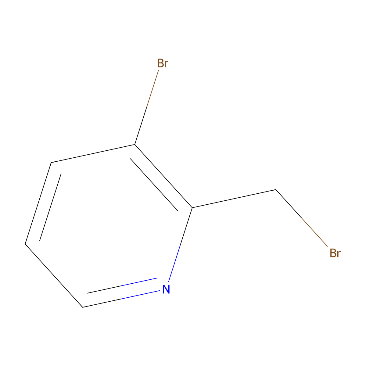 3-Bromo-2-(bromomethyl)pyridine molecular structure, CAS 754131-60-7