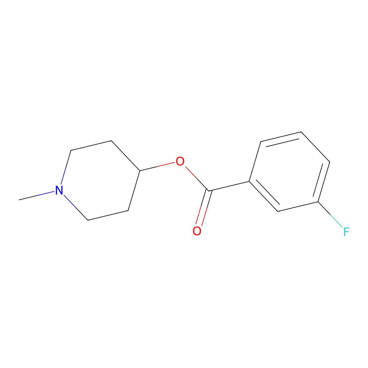 1-Methylpiperidin-4-yl 3-fluorobenzoate molecular structure, CAS 754133-04-5