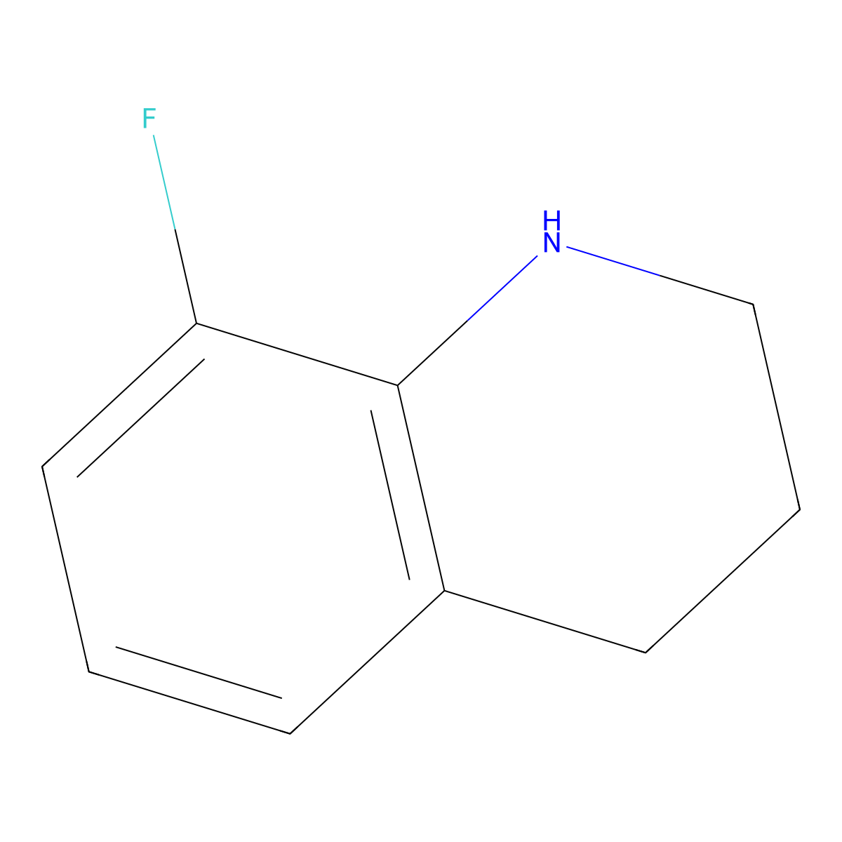 8-Fluoro-1,2,3,4-tetrahydroquinoline molecular structure, CAS 75414-02-7