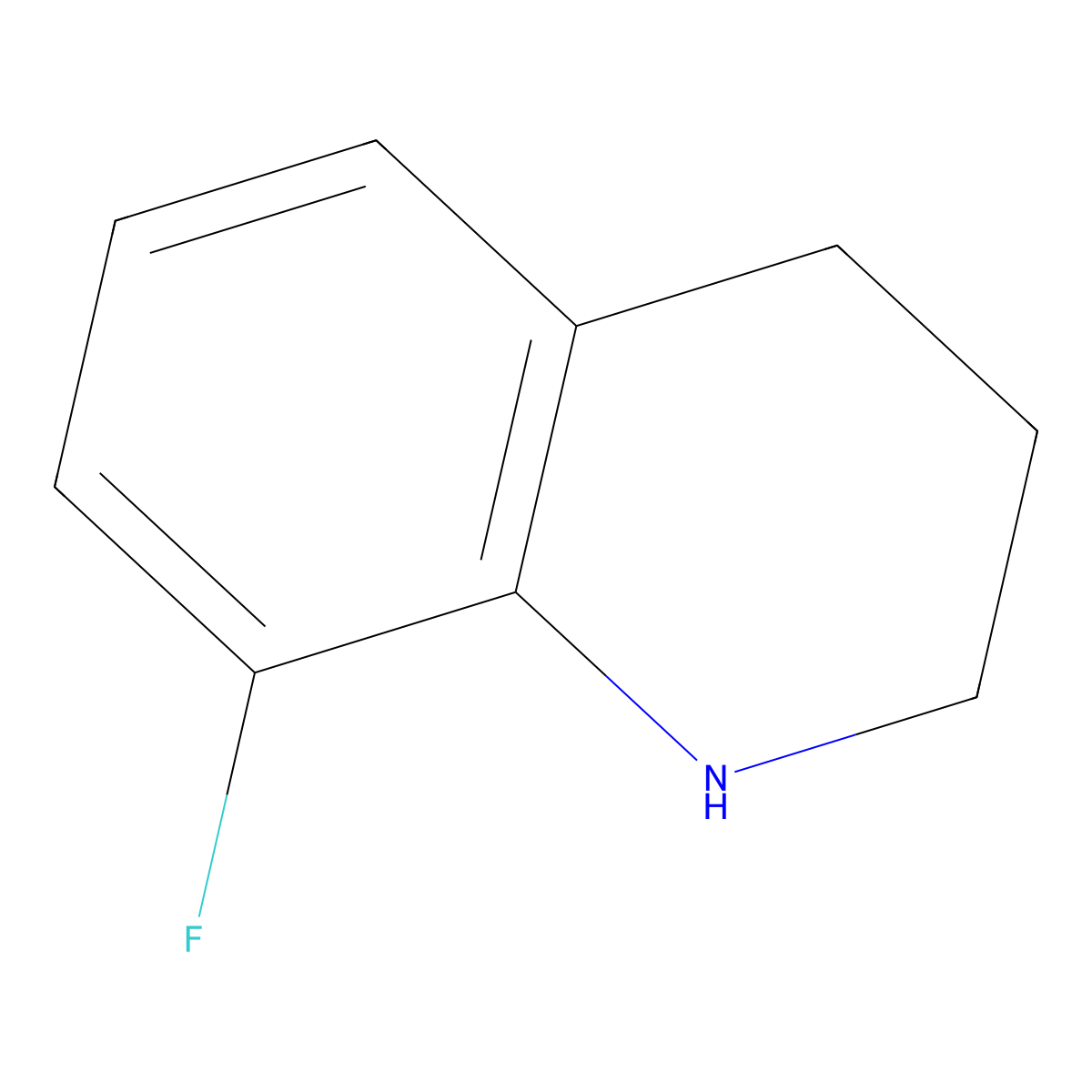 8-Fluoro-1,2,3,4-tetrahydroquinoline molecular structure, CAS 75414-02-7