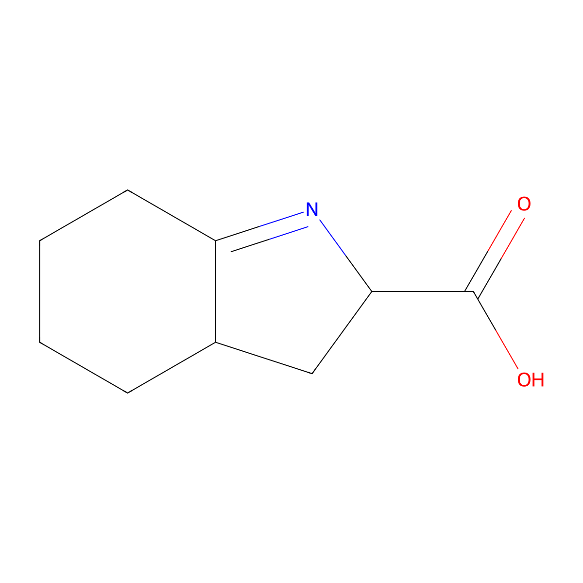 3,3A,4,5,6,7-hexahydro-2H-indole-2-carboxylic acid molecular structure, CAS 754141-46-3