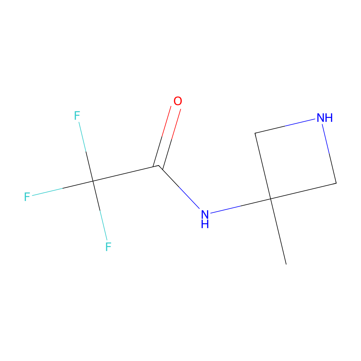 2,2,2-trifluoro-N-(3-methylazetidin-3-yl)acetamide molecular structure, CAS 754151-01-4