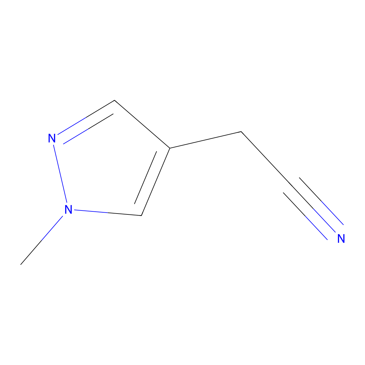 2-(1-methyl-1H-pyrazol-4-yl)acetonitrile molecular structure, CAS 754159-15-4