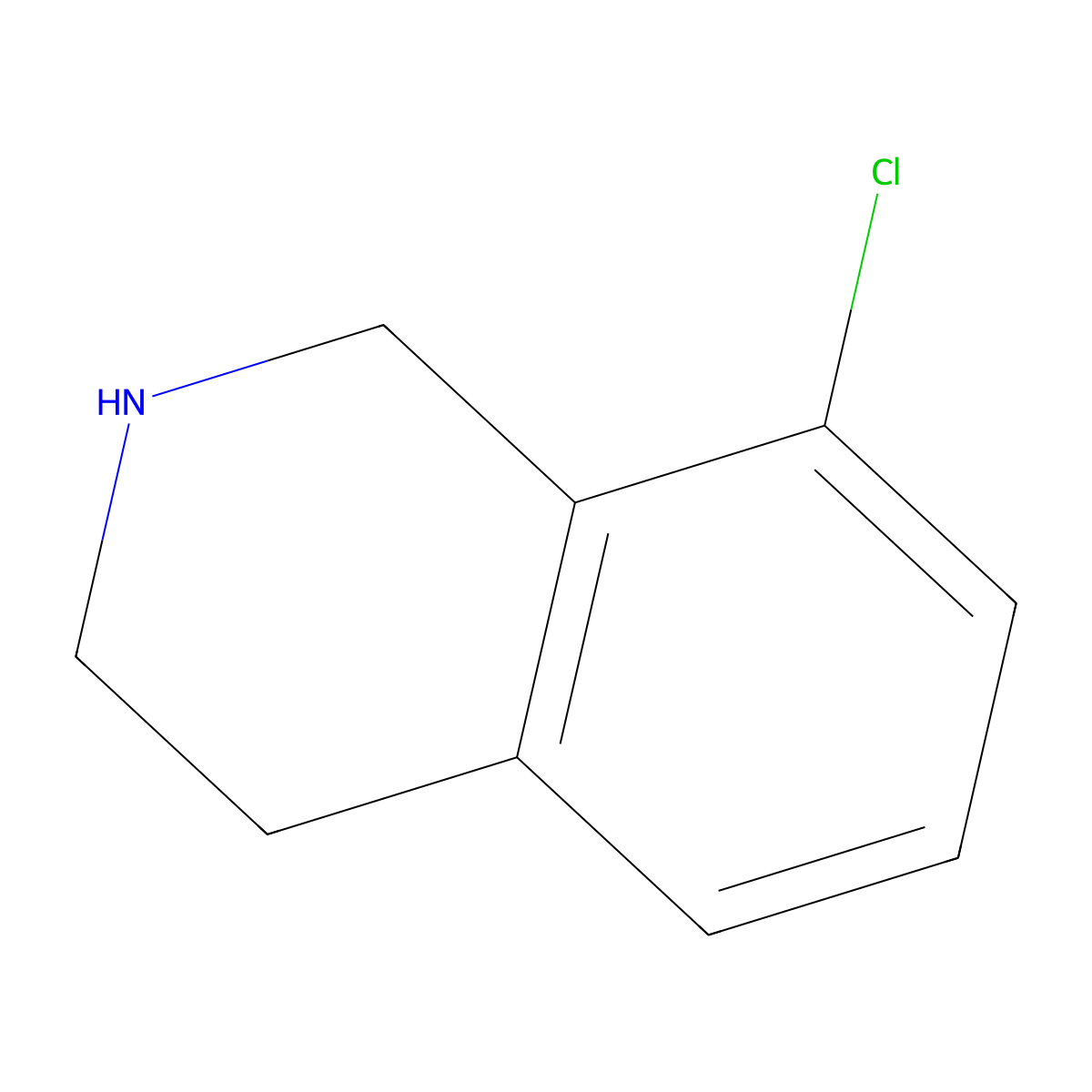8-Chloro-1,2,3,4-tetrahydroisoquinoline molecular structure, CAS 75416-50-1