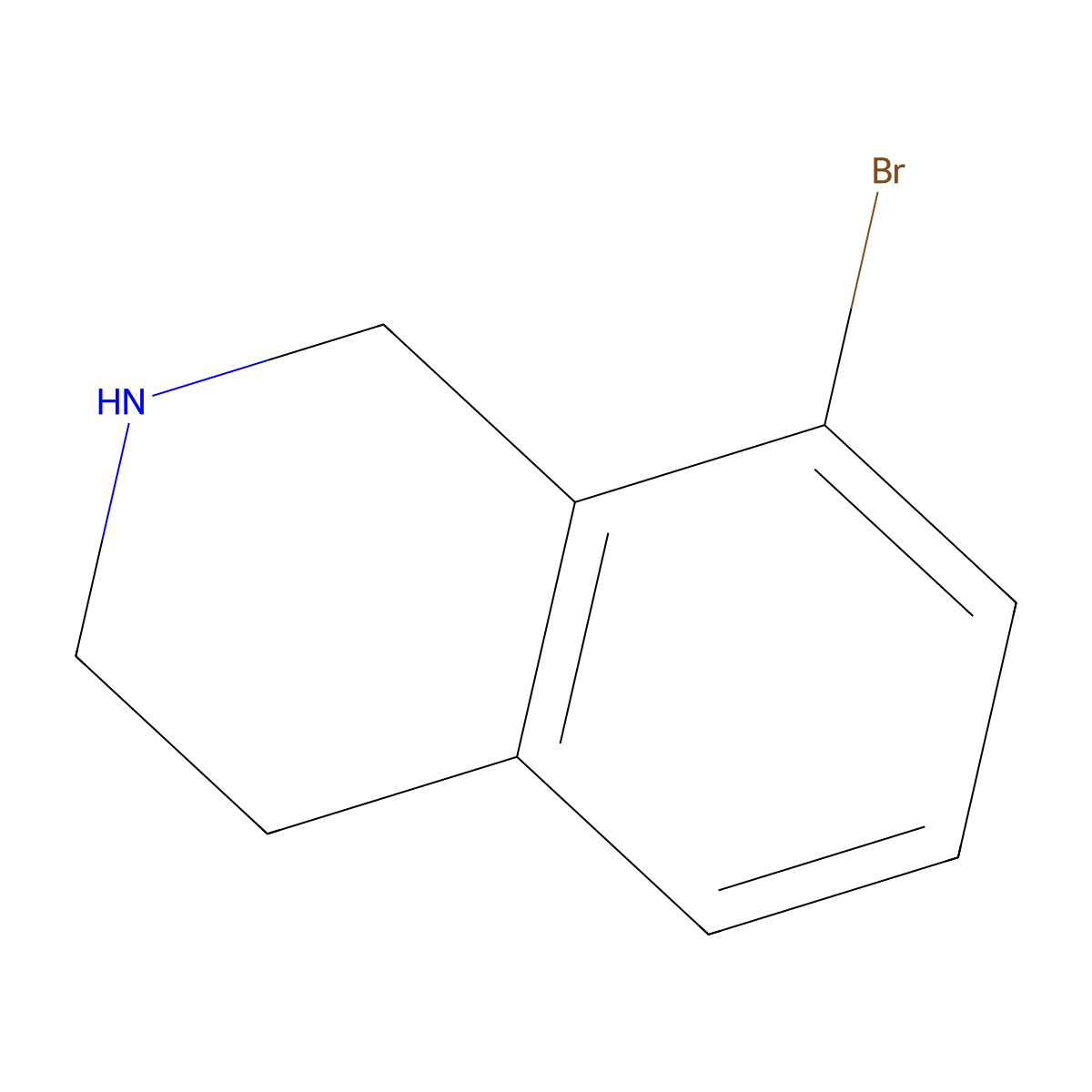 8-Bromo-1,2,3,4-tetrahydroisoquinoline molecular structure, CAS 75416-51-2