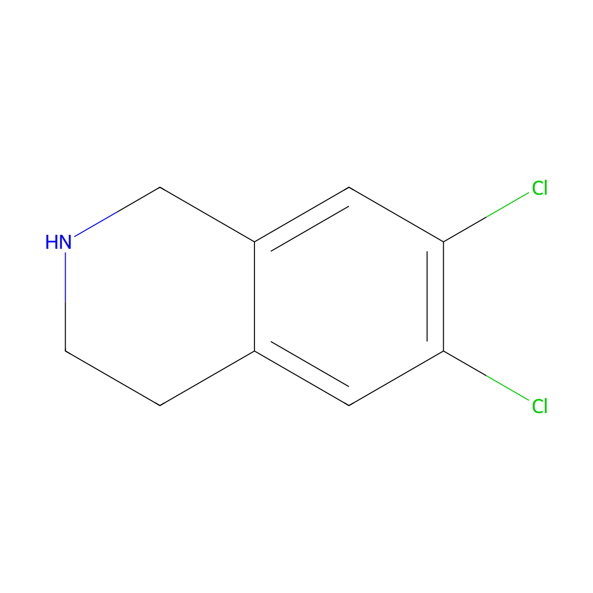 6,7-Dichloro-1,2,3,4-tetrahydroisoquinoline molecular structure, CAS 75416-52-3