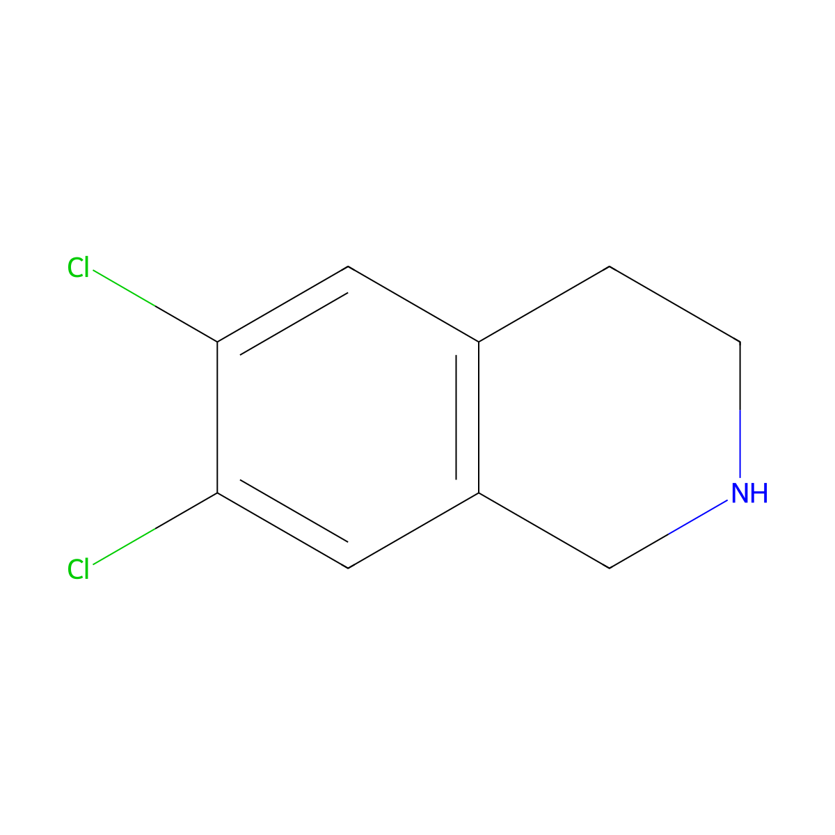 6,7-Dichloro-1,2,3,4-tetrahydroisoquinoline molecular structure, CAS 75416-52-3