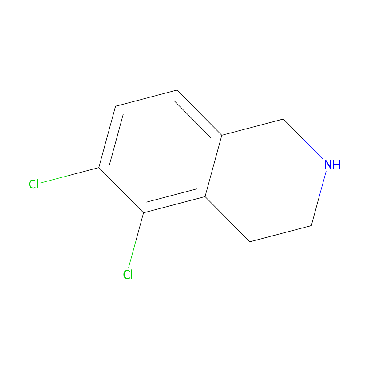 5,6-Dichloro-1,2,3,4-tetrahydroisoquinoline molecular structure, CAS 75416-53-4