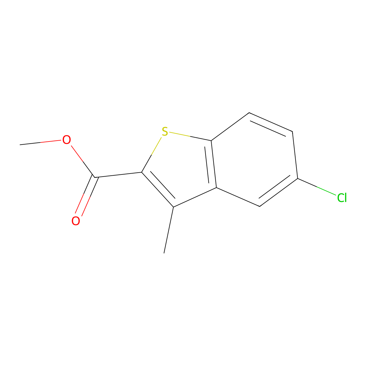 Methyl 5-chloro-3-methylbenzo[B]thiophene-2-carboxylate molecular structure, CAS 75416-72-7