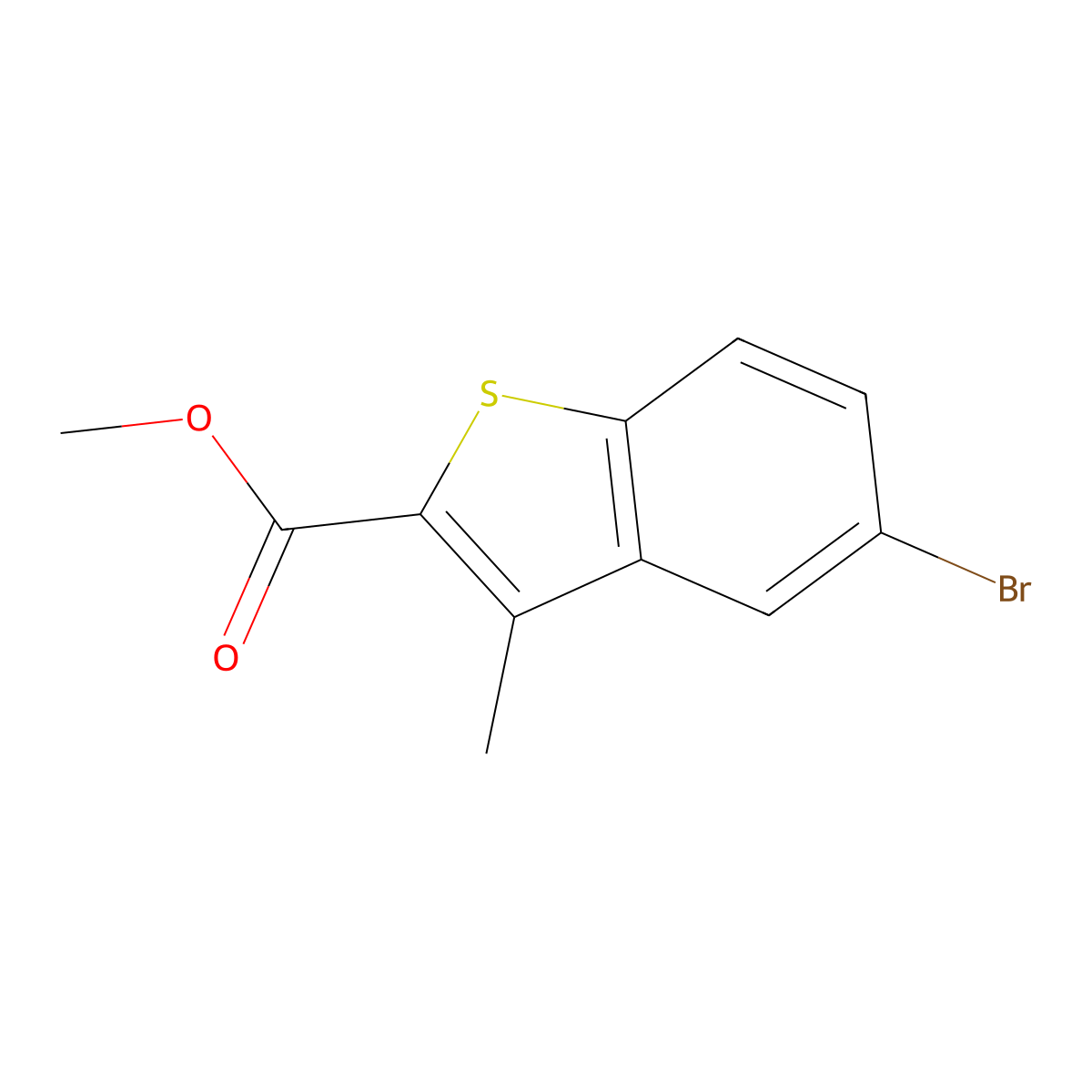 Methyl 5-bromo-3-methylbenzo[b]thiophene-2-carboxylate molecular structure, CAS 75416-73-8