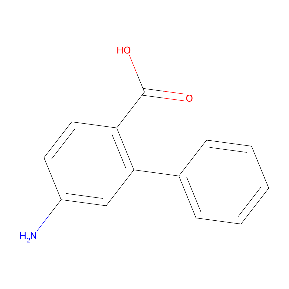 5-Amino-biphenyl-2-carboxylic acid molecular structure, CAS 754166-77-3