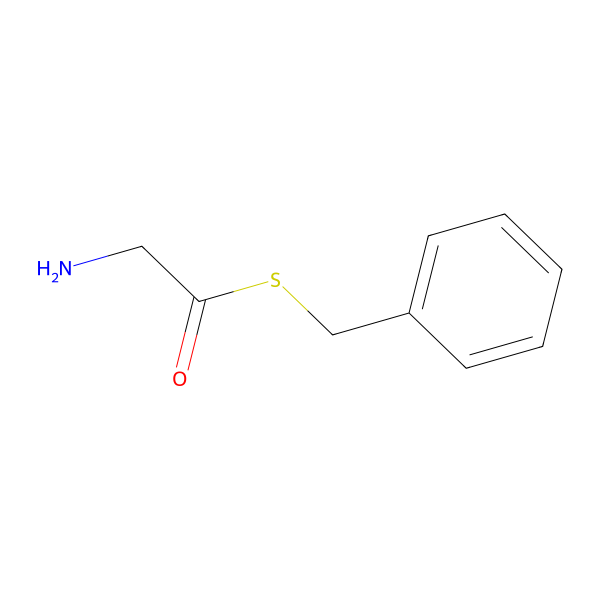 S-benzyl 2-aminoethanethioate molecular structure, CAS 754172-97-9
