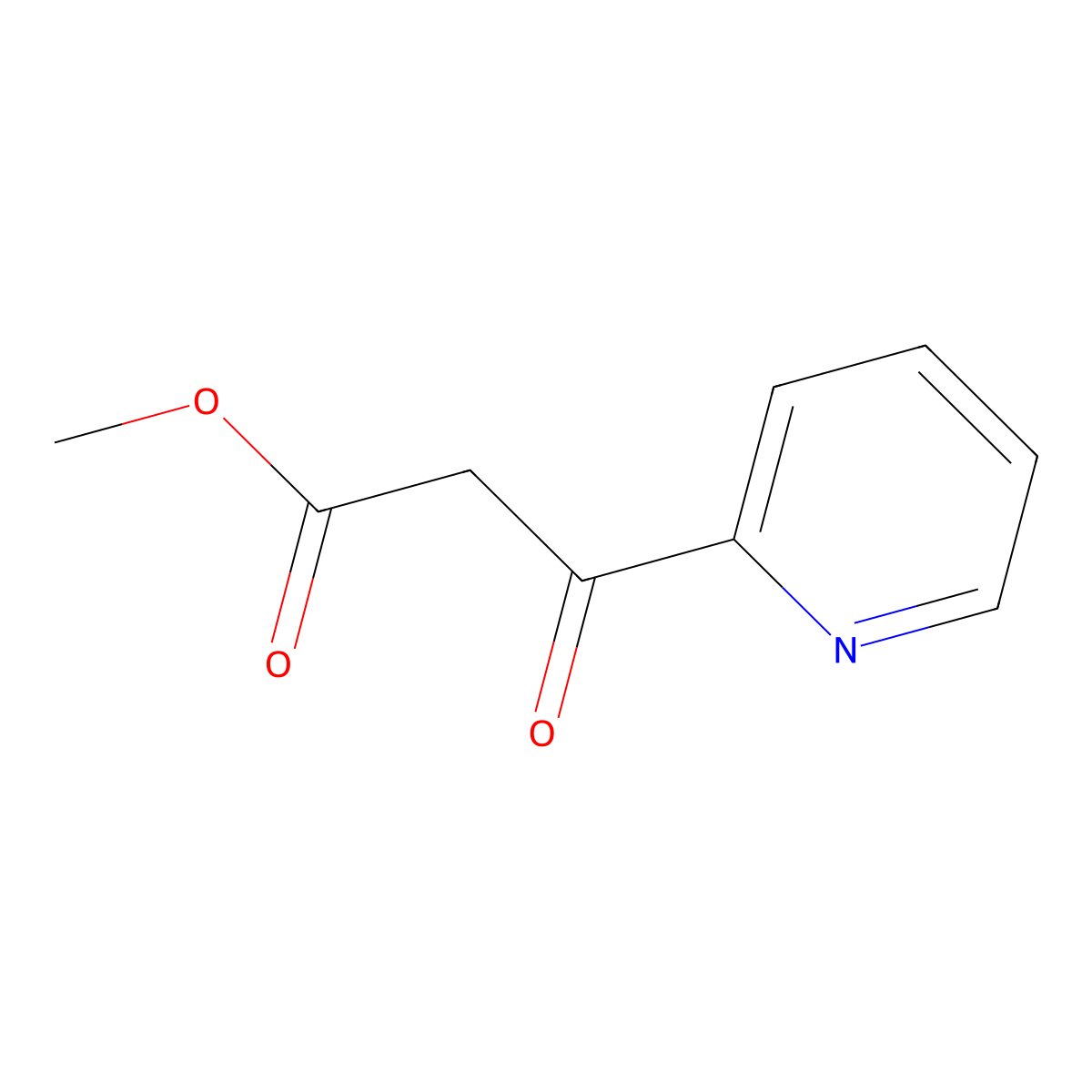 Methyl 3-oxo-3-(pyridin-2-yl)propanoate molecular structure, CAS 75418-74-5