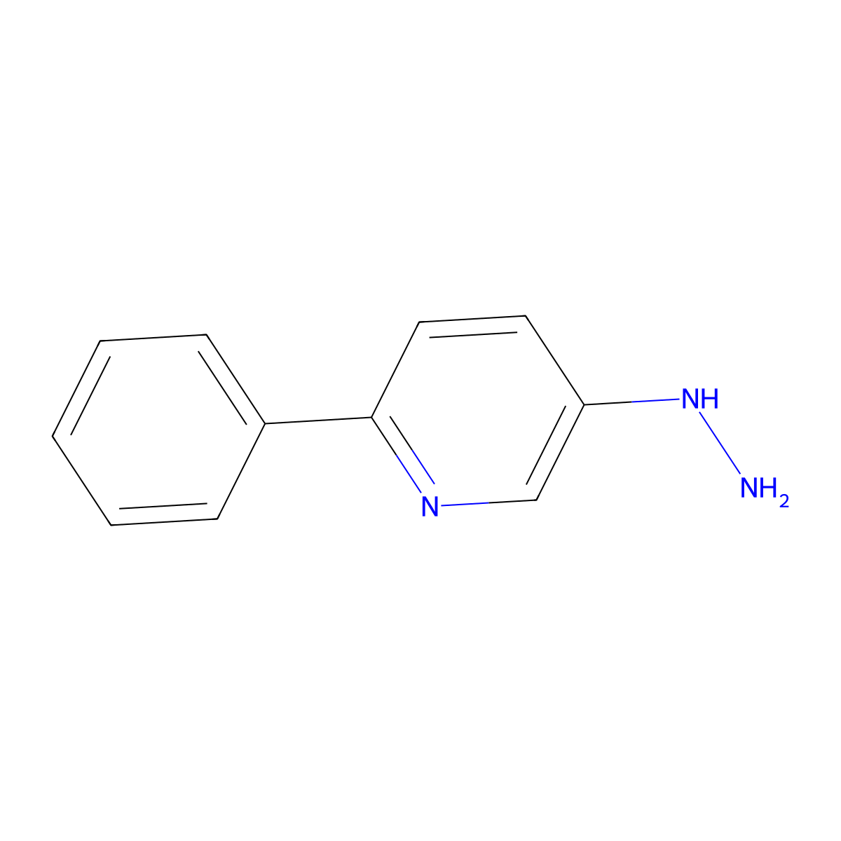 5-Hydrazino-2-phenylpyridine molecular structure, CAS 754182-13-3