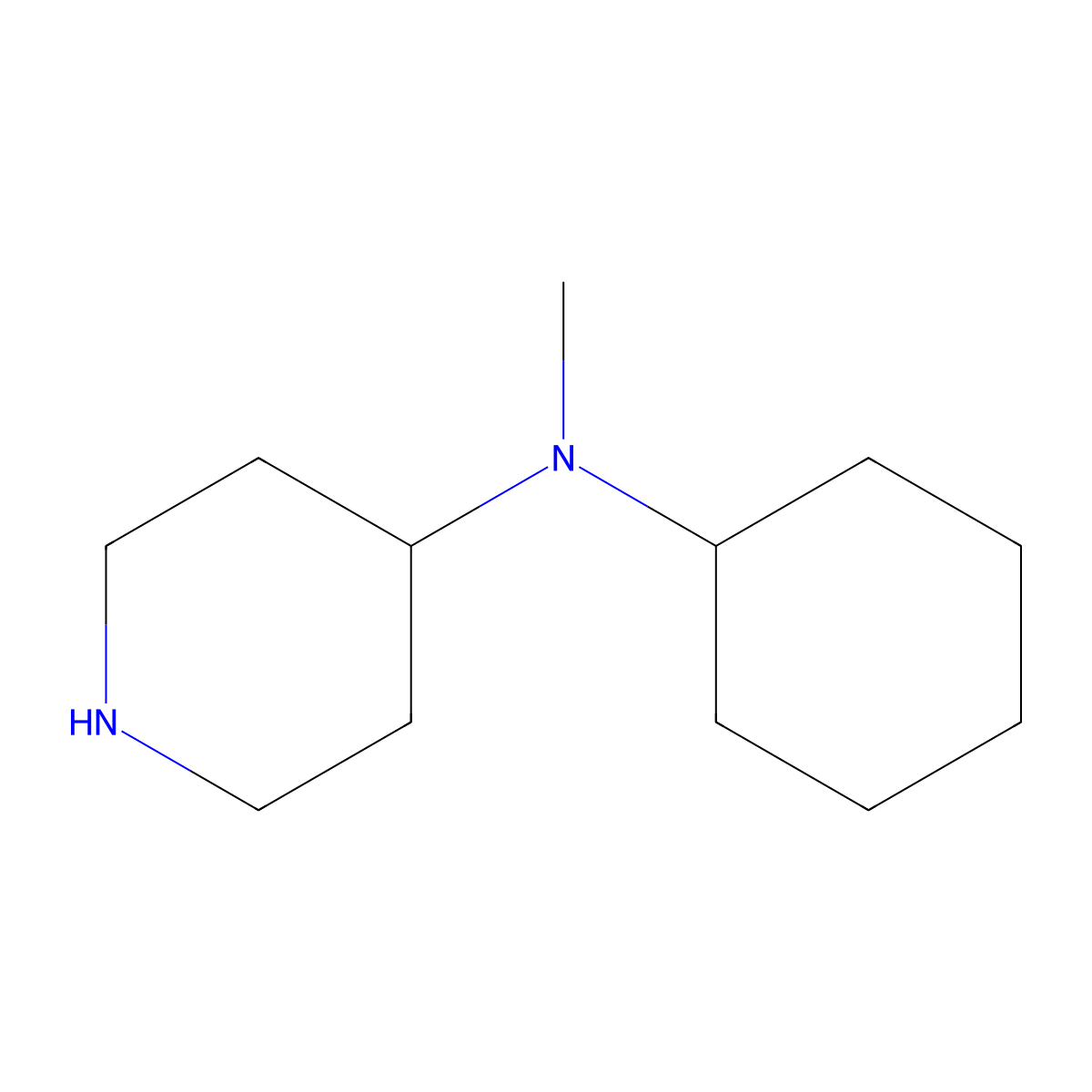 N-cyclohexyl-n-methyl-4-piperidinamine molecular structure, CAS 754182-71-3