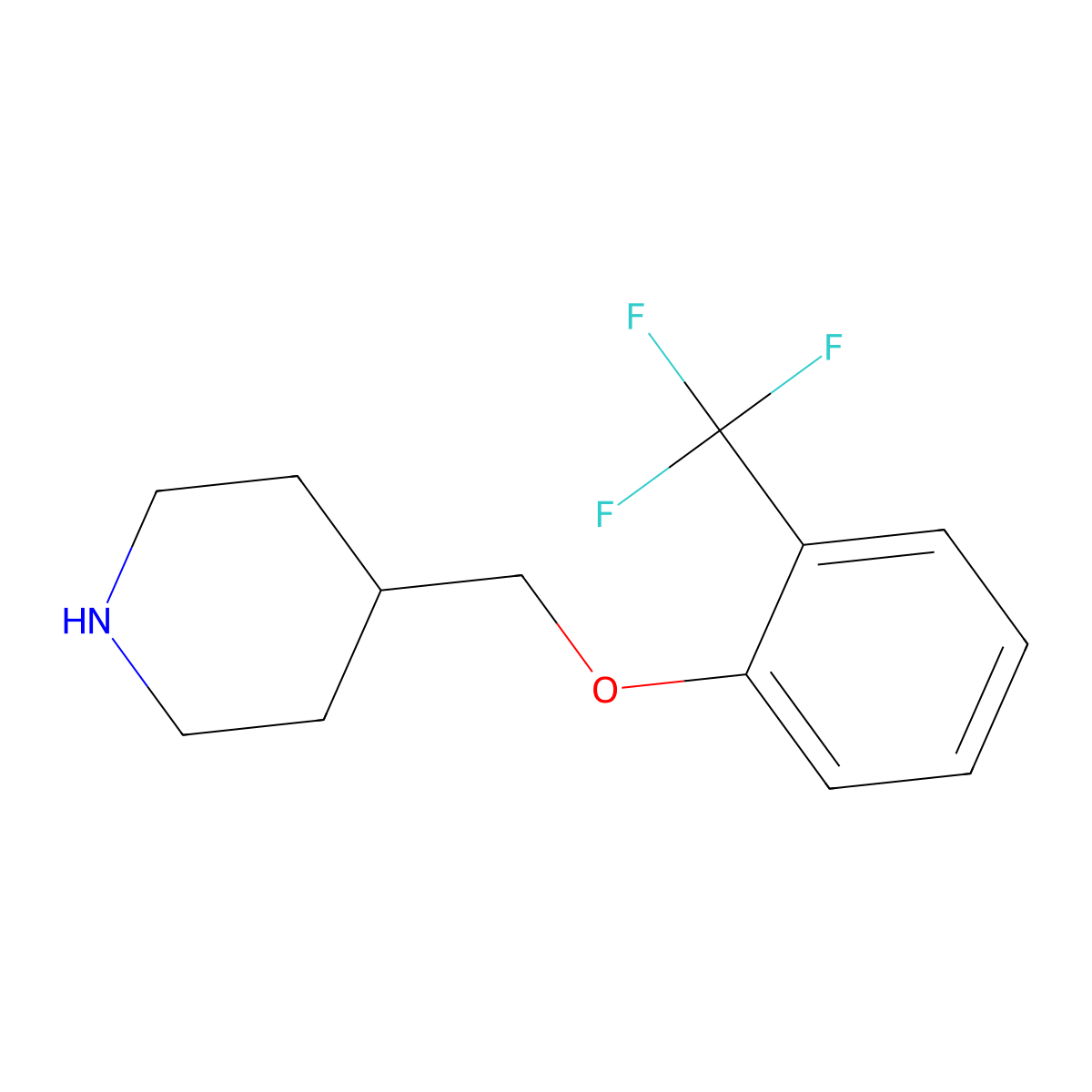 4-[2-(Trifluoromethyl)phenoxymethyl]piperidine molecular structure, CAS 754183-77-2