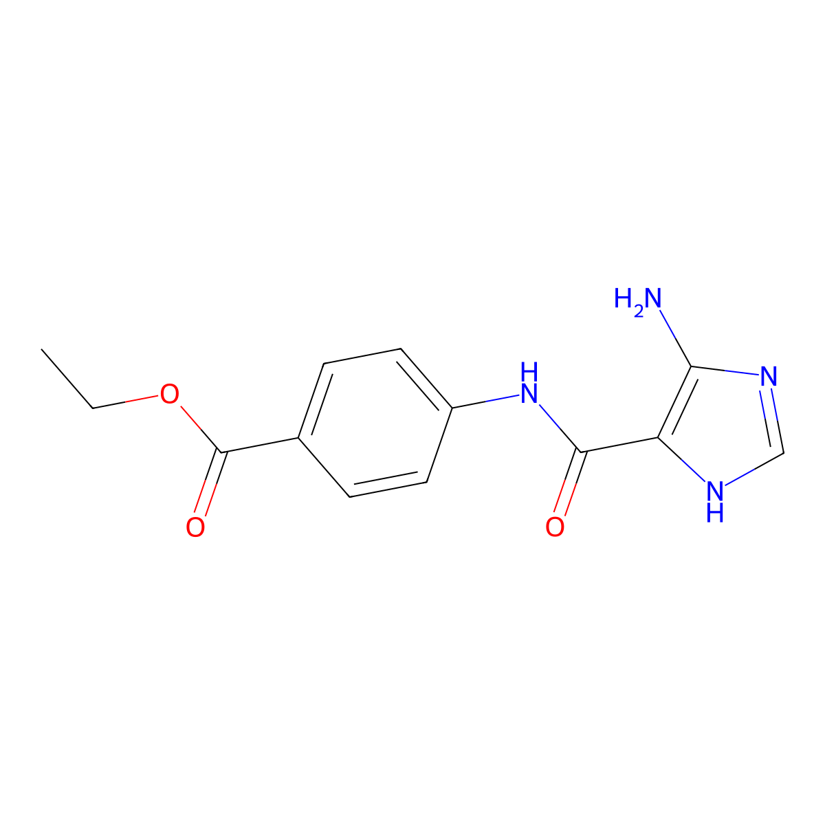 ethyl 4-[(4-amino-1H-imidazole-5-carbonyl)amino]benzoate molecular structure, CAS 754185-05-2
