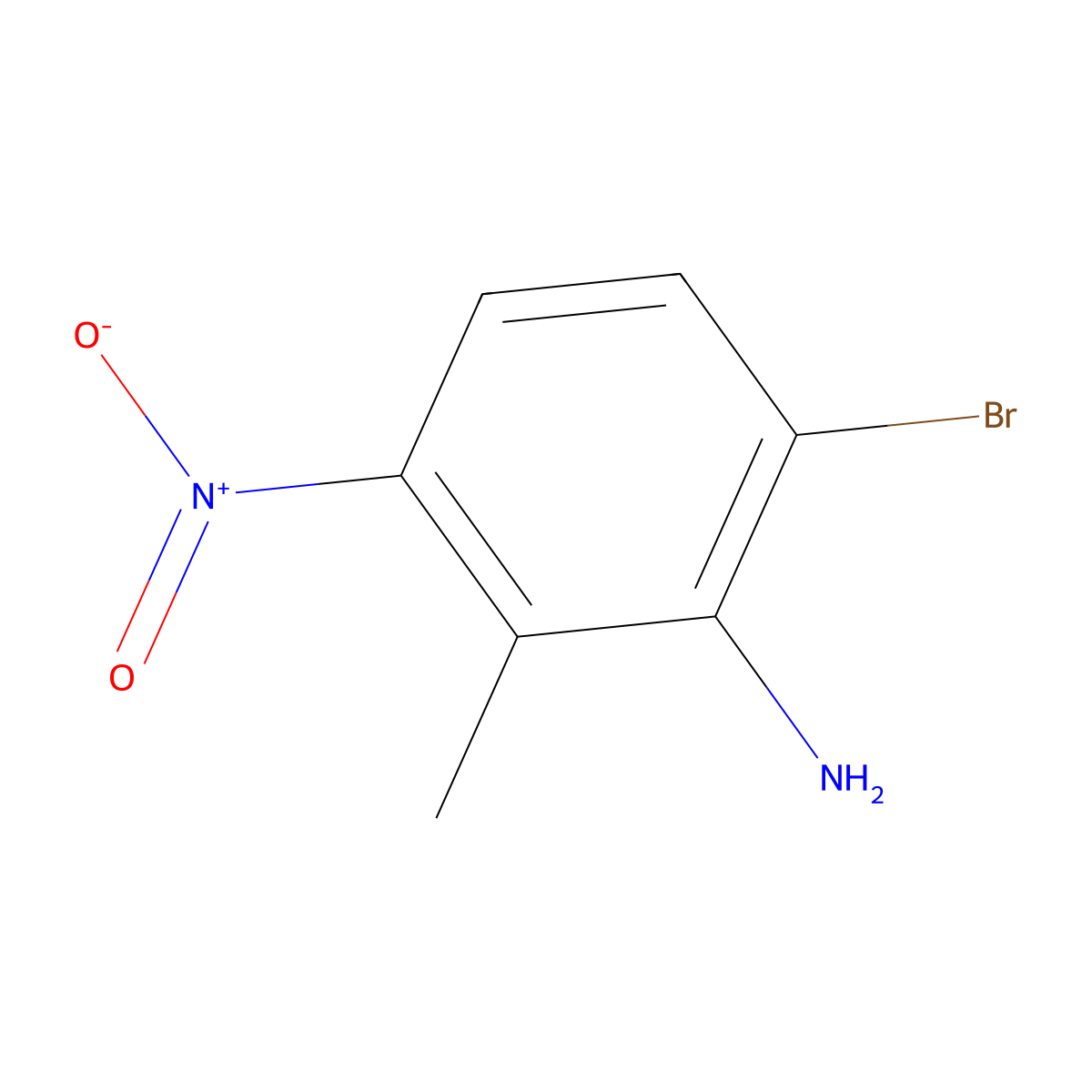 6-Bromo-2-methyl-3-nitroaniline molecular structure, CAS 754188-41-5