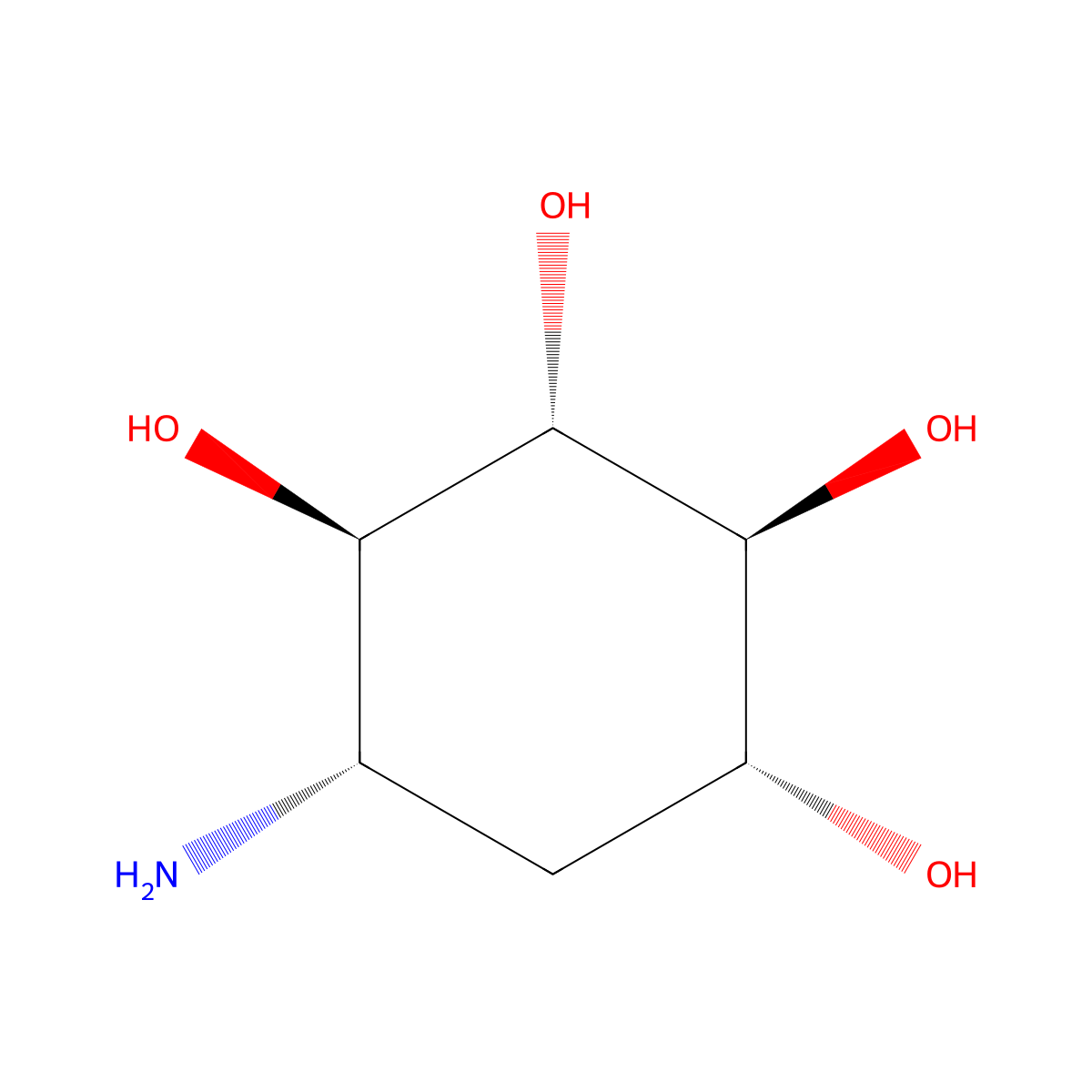 2-Deoxy-scyllo-inosamine molecular structure, CAS 75419-36-2