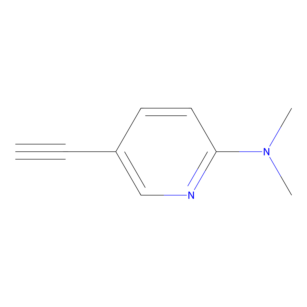 5-Ethynyl-N,N-dimethylpyridin-2-amine molecular structure, CAS 754190-29-9