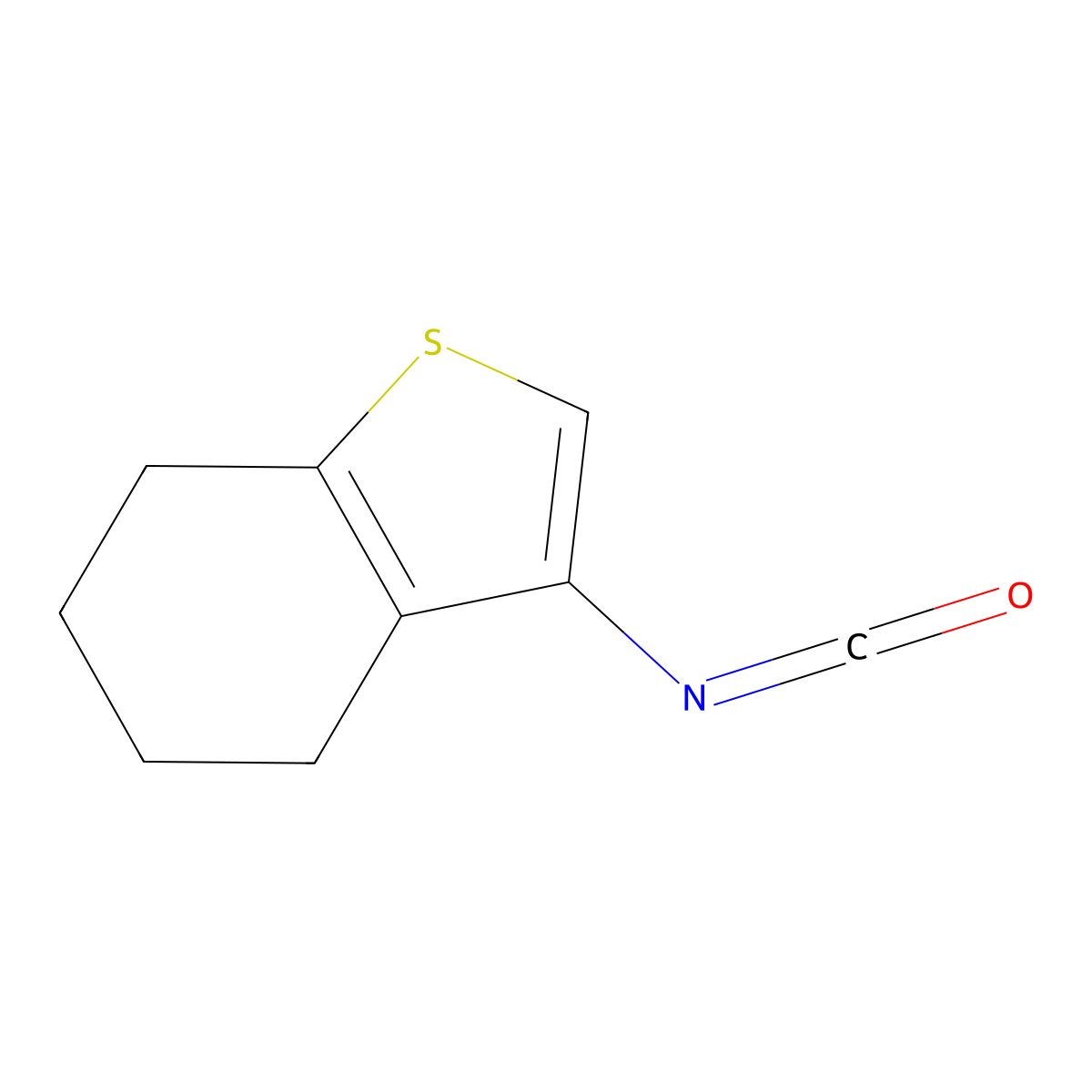 3-Isocyanato-4,5,6,7-tetrahydro-1-benzothiophene molecular structure, CAS 754190-87-9