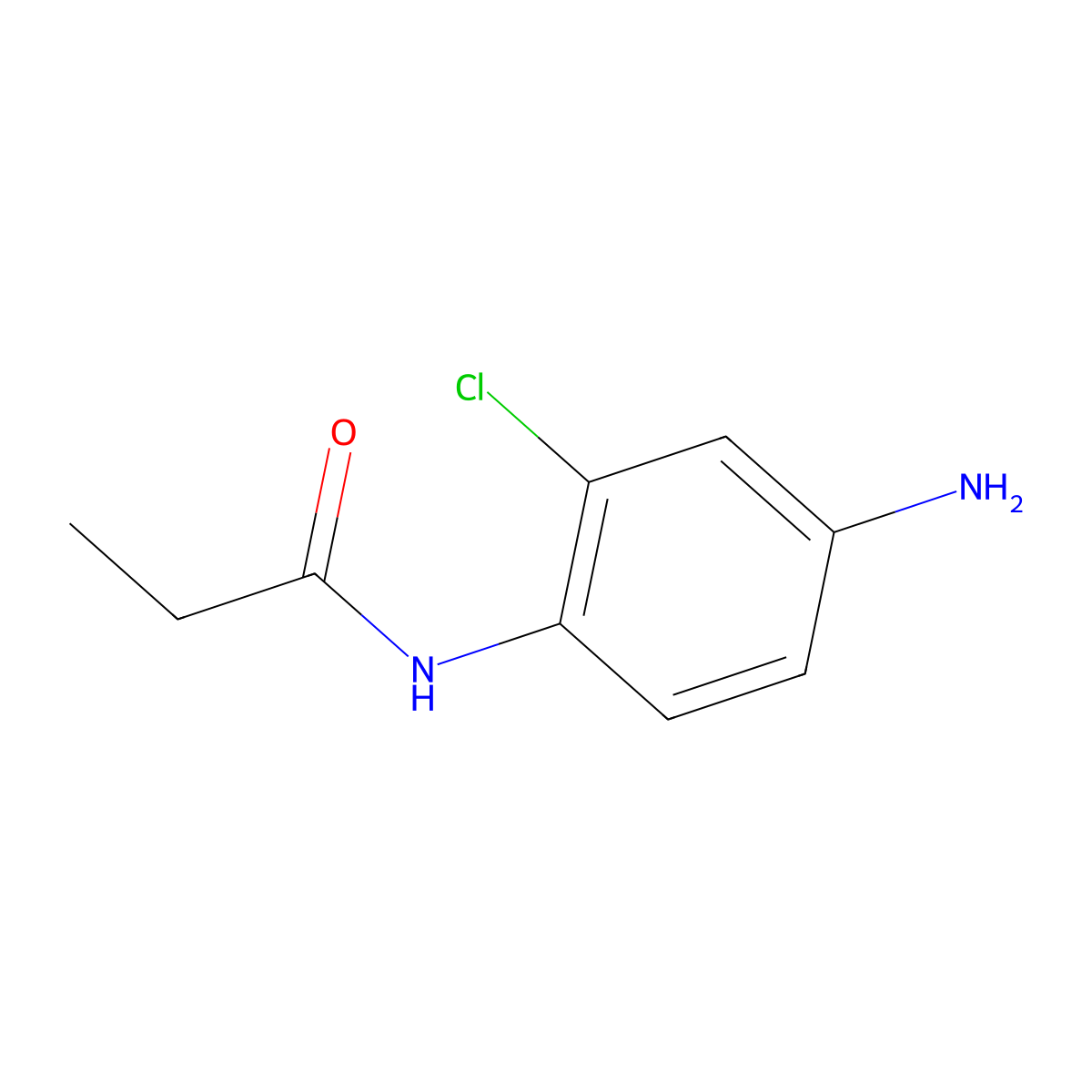 N-(4-amino-2-chlorophenyl)propanamide molecular structure, CAS 754193-08-3