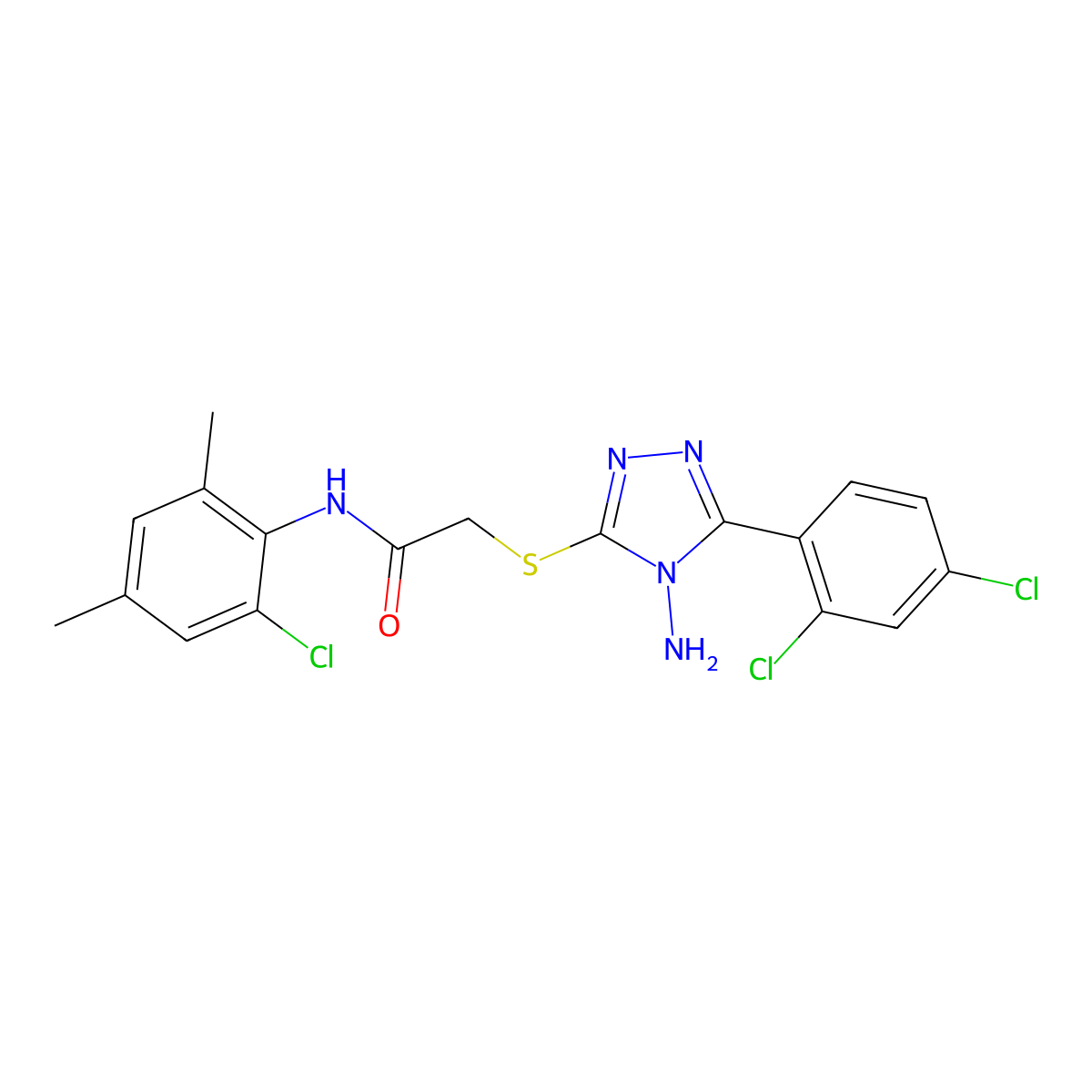 C18H16Cl3N5OS molecular structure, CAS 754196-58-2