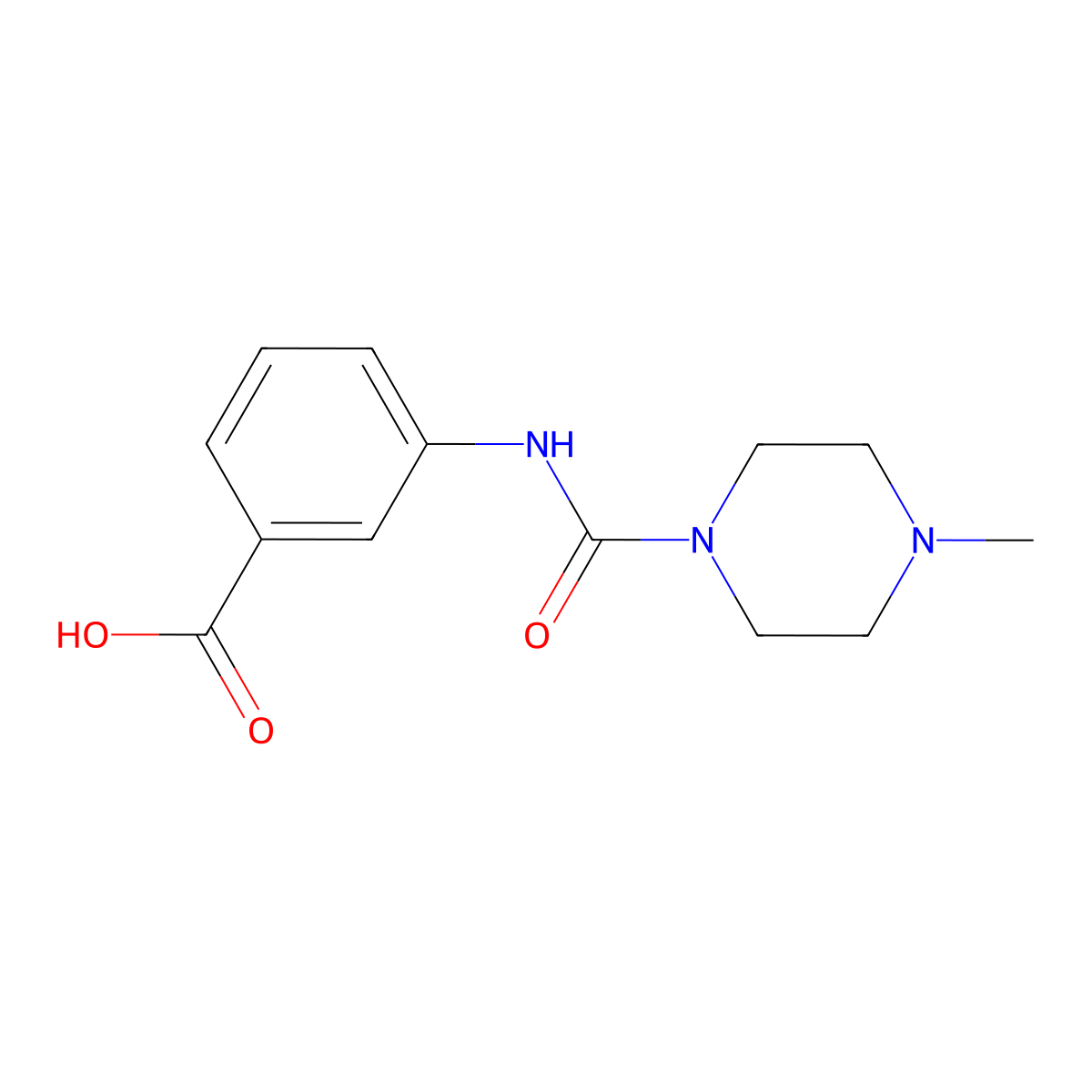 3-(4-Methylpiperazine-1-carboxamido)benzoic acid molecular structure, CAS 754200-51-6