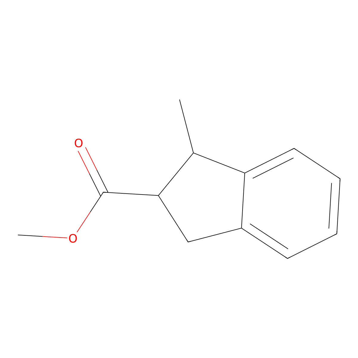 methyl 1-methyl-2,3-dihydro-1H-indene-2-carboxylate molecular structure, CAS 75421-49-7