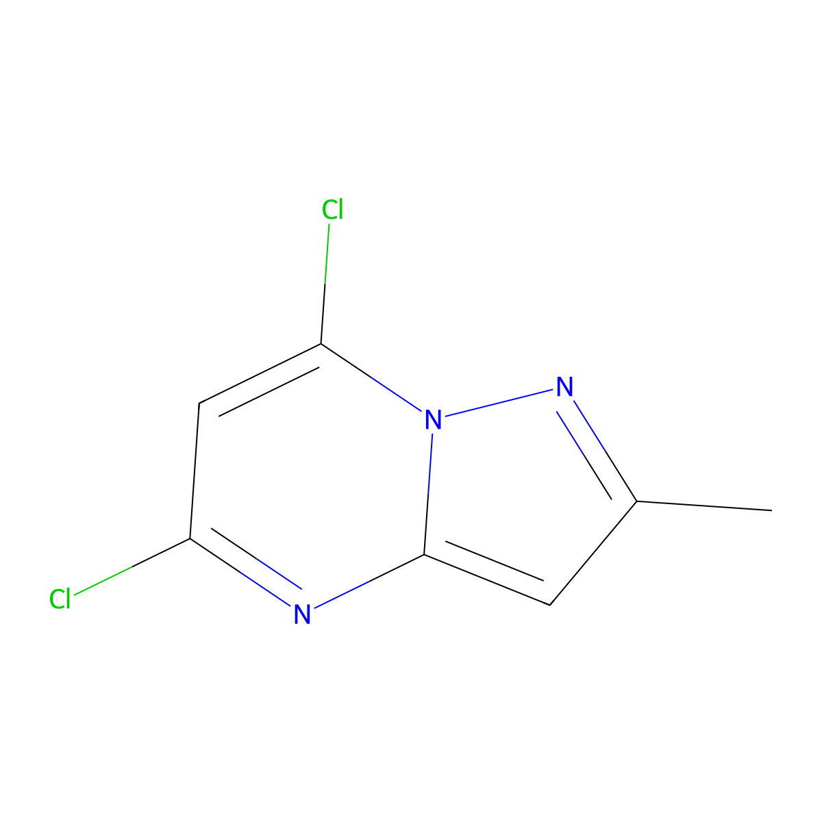 5,7-Dichloro-2-methylpyrazolo[1,5-A]pyrimidine molecular structure, CAS 754211-02-4