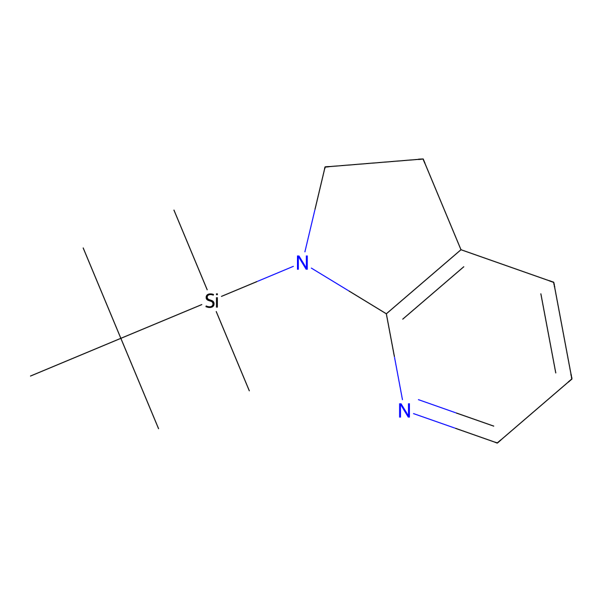 1-(tert-Butyl-dimethyl-silanyl)-2,3-dihydro-1H-pyrrolo[2,3-b]pyridine molecular structure, CAS 754214-38-5