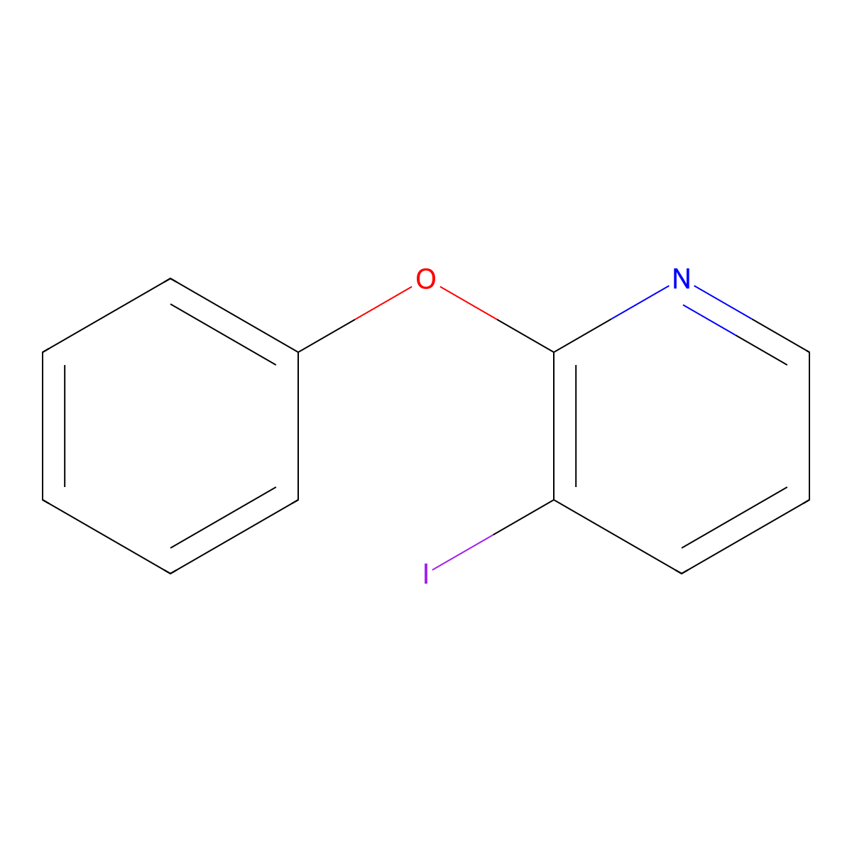 3-Iodo-2-phenoxypyridine molecular structure, CAS 754214-57-8