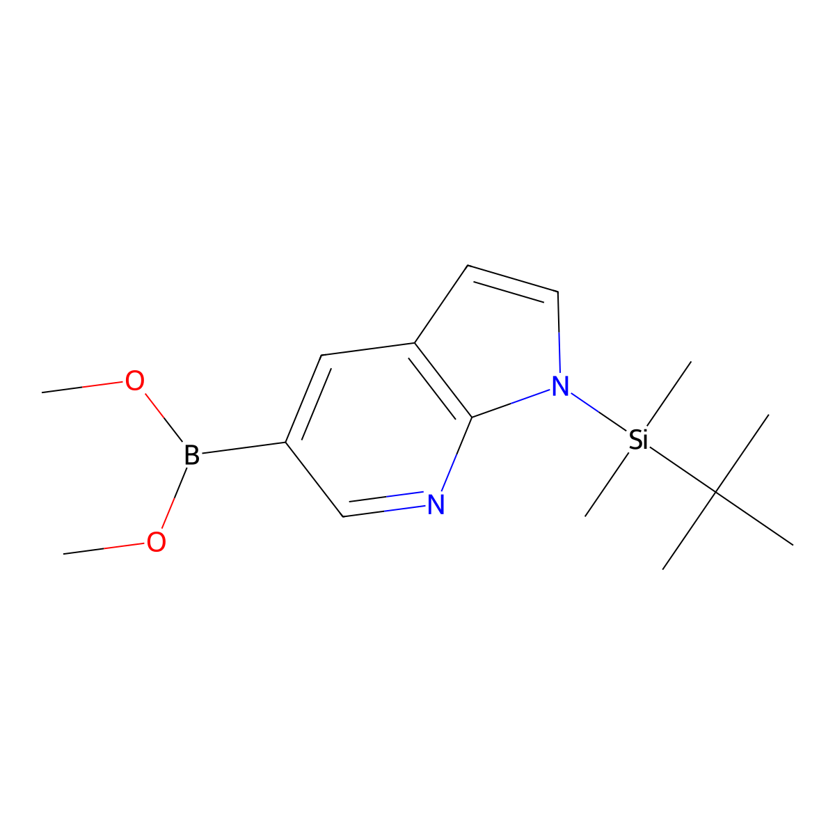 Boronic acid, [1-[(1,1-dimethylethyl)dimethylsilyl]-1H-pyrrolo[2,3-b]pyridin-5-yl]-, dimethyl ester (9CI) molecular structure, CAS 754214-61-4