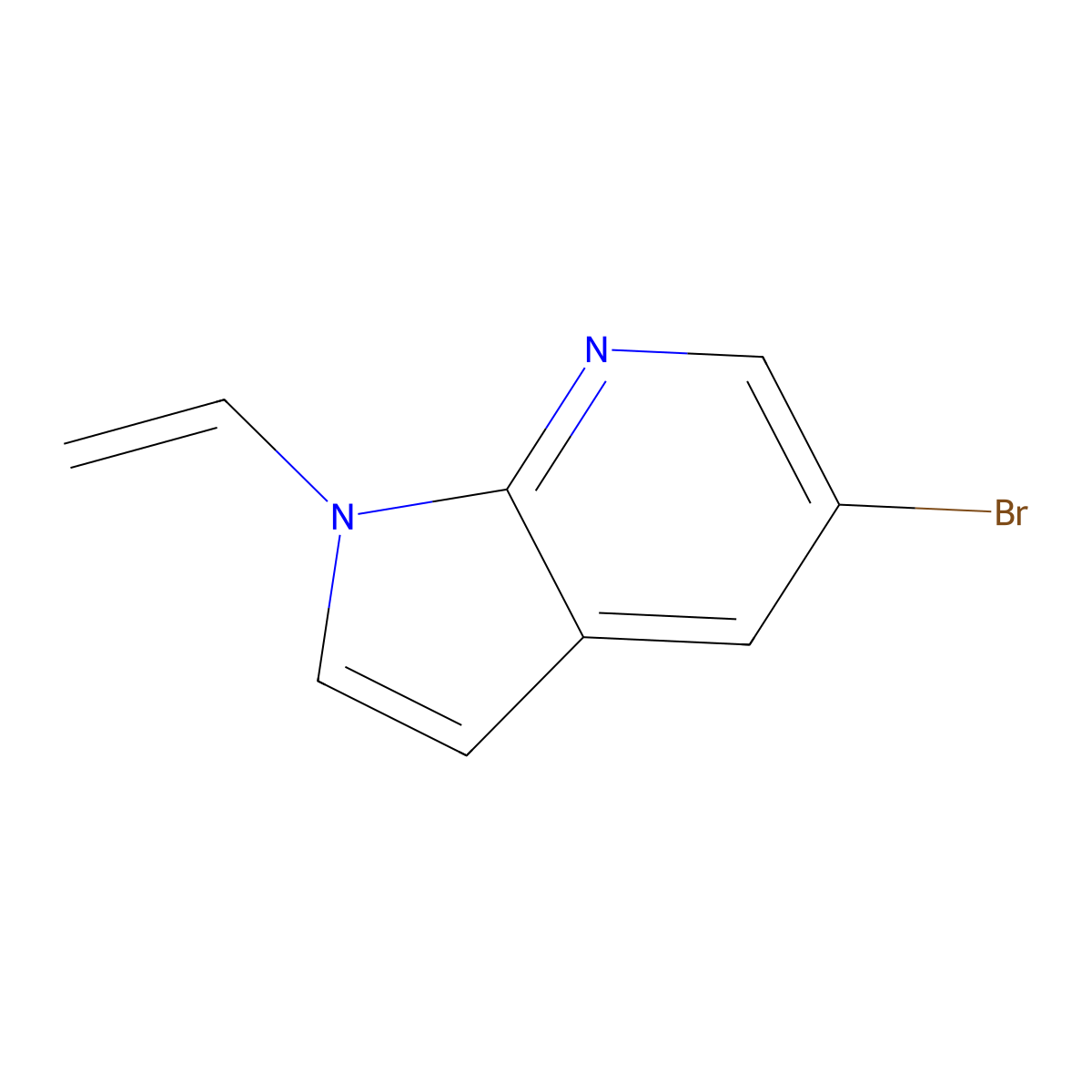 1H-Pyrrolo[2,3-b]pyridine, 5-bromo-1-ethenyl- molecular structure, CAS 754214-89-6