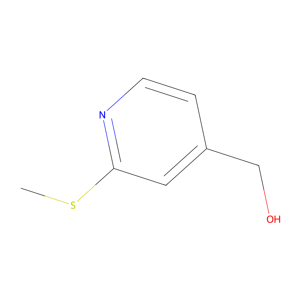 2-(Methylthio)-4-pyridinemethanol molecular structure, CAS 754218-83-2
