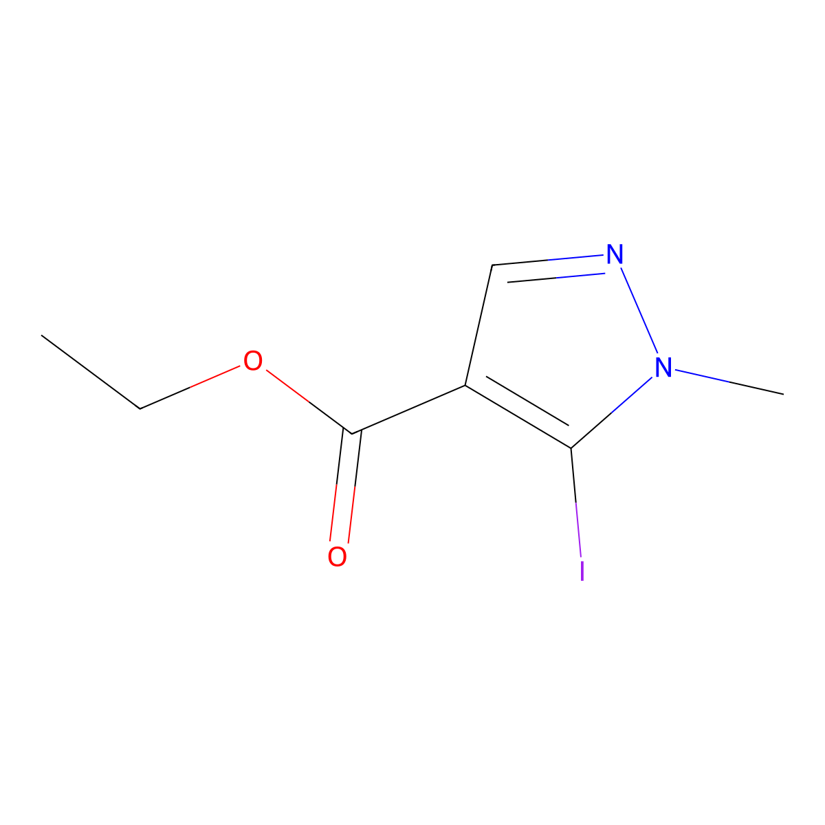 ethyl 5-iodo-1-methyl-1H-pyrazole-4-carboxylate molecular structure, CAS 754219-01-7