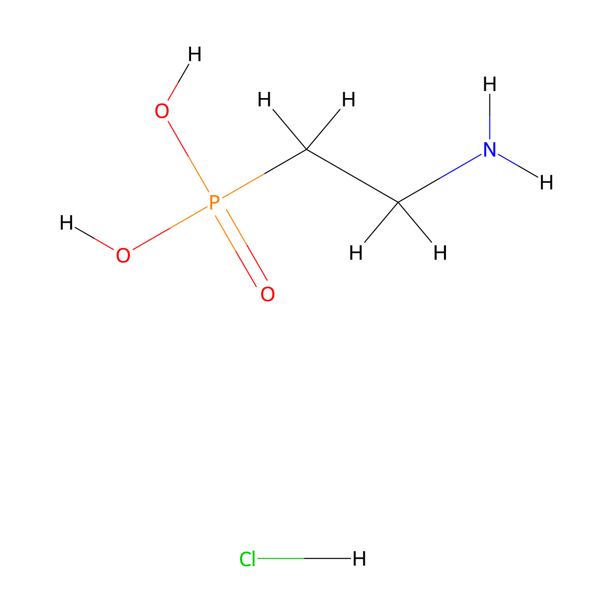 (2-Aminoethyl)phosphonic Acid Hydrochloride molecular structure, CAS 75422-74-1