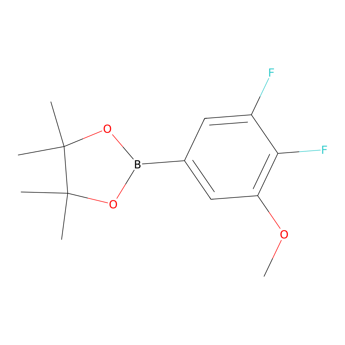 2-(3,4-Difluoro-5-methoxyphenyl)-4,4,5,5-tetramethyl-1,3,2-dioxaborolane molecular structure, CAS 754226-38-5