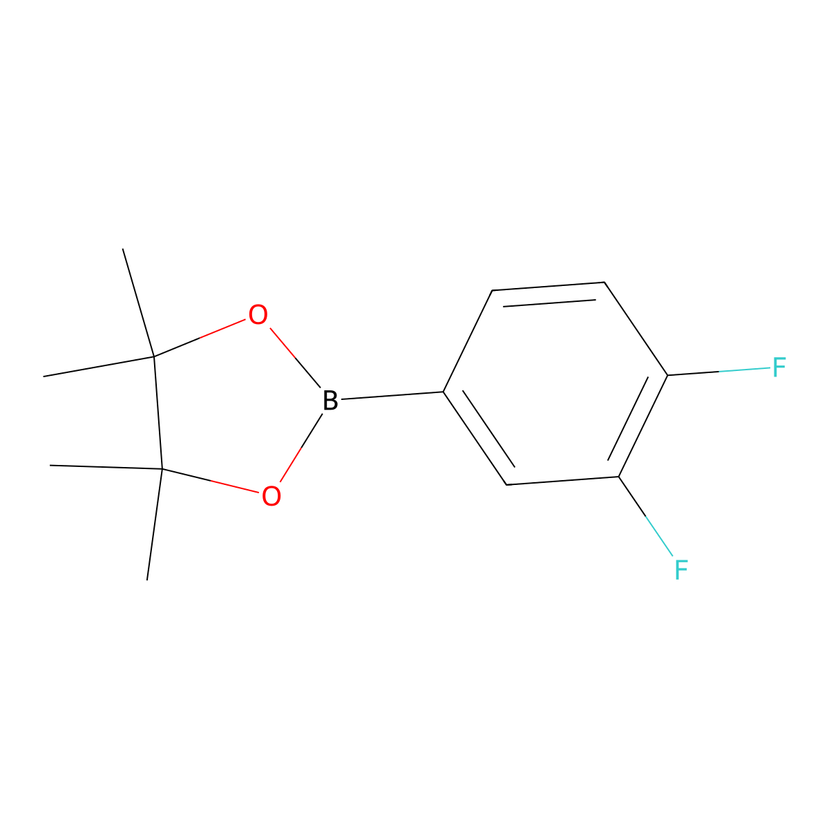 2-(3,4-Difluorophenyl)-4,4,5,5-tetramethyl-1,3,2-dioxaborolane molecular structure, CAS 754226-39-6