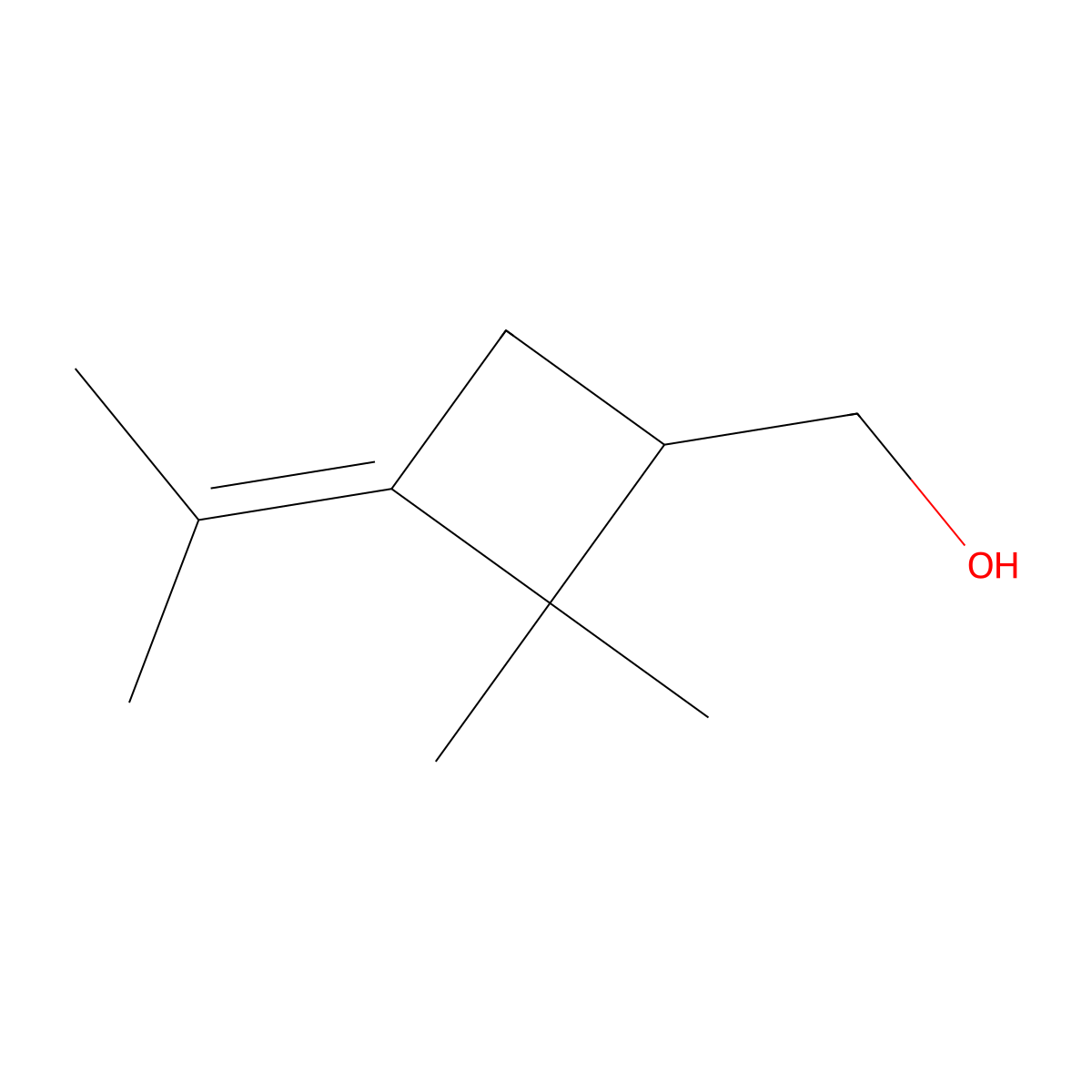 ((1R)-2,2-dimethyl-3-(propan-2-ylidene)cyclobutyl)methanol molecular structure, CAS 754227-26-4