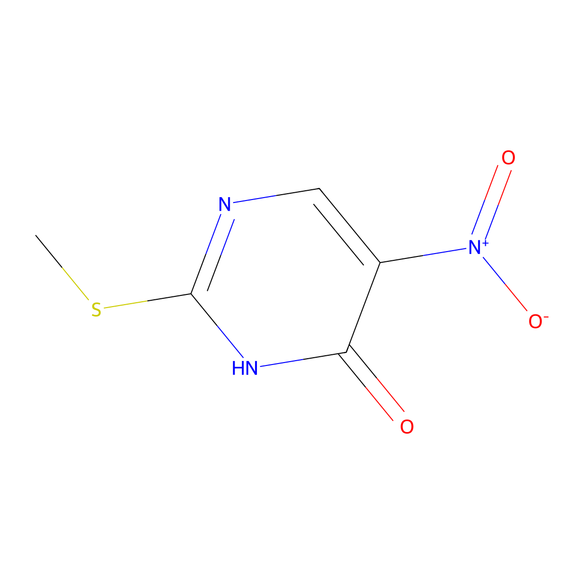 2-(Methylthio)-5-nitropyrimidin-4-ol molecular structure, CAS 75423-19-7